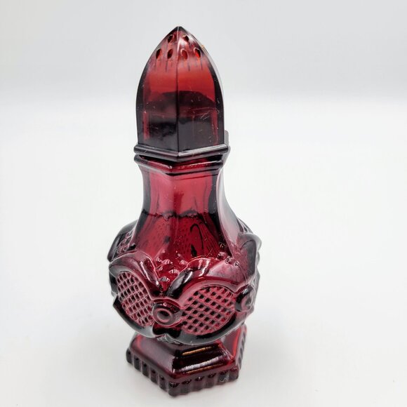 Avon Cape Cod Ruby Red Dish Collection Salt Or Pepper Shaker Vintage Read - Picture 6 of 10